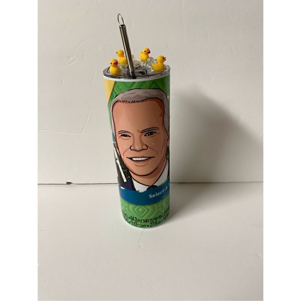 Biden The Quicker F***er upper paper towel handmade 20 oz stainless steel tumble